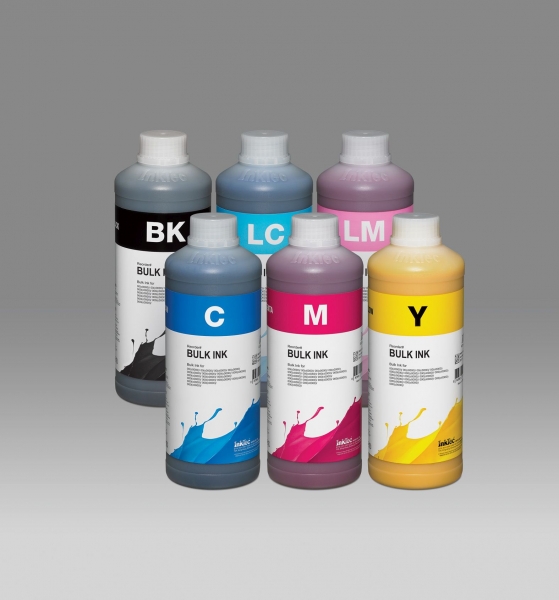 6x 1 Liter Inktec Nachfülltinte für Epson Eco Tank inkl. Light-Cyan Light-magenta